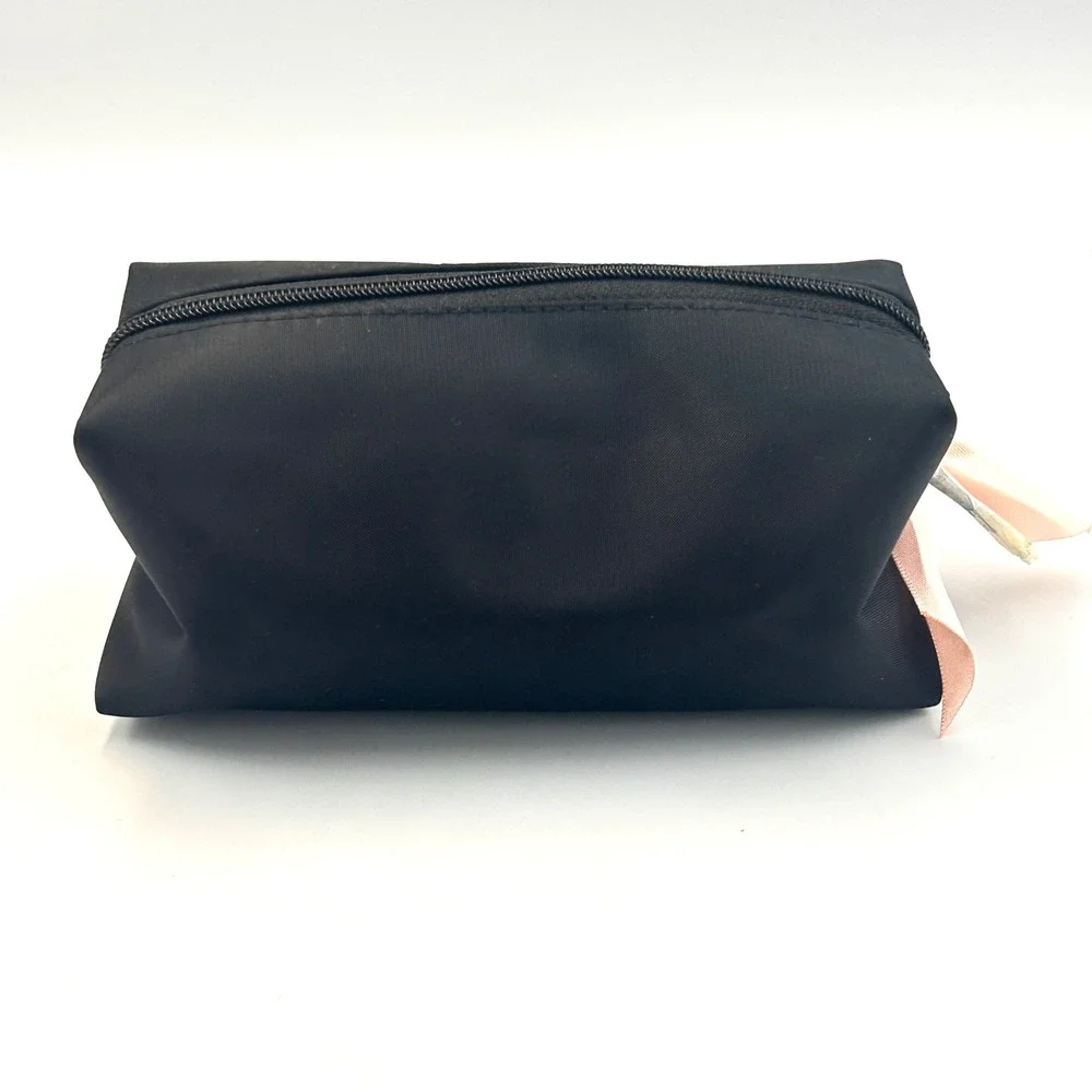 Mary Kay Makeup Bag Travel Cosmetic Pouch Black Pink Satin Coqette NEW